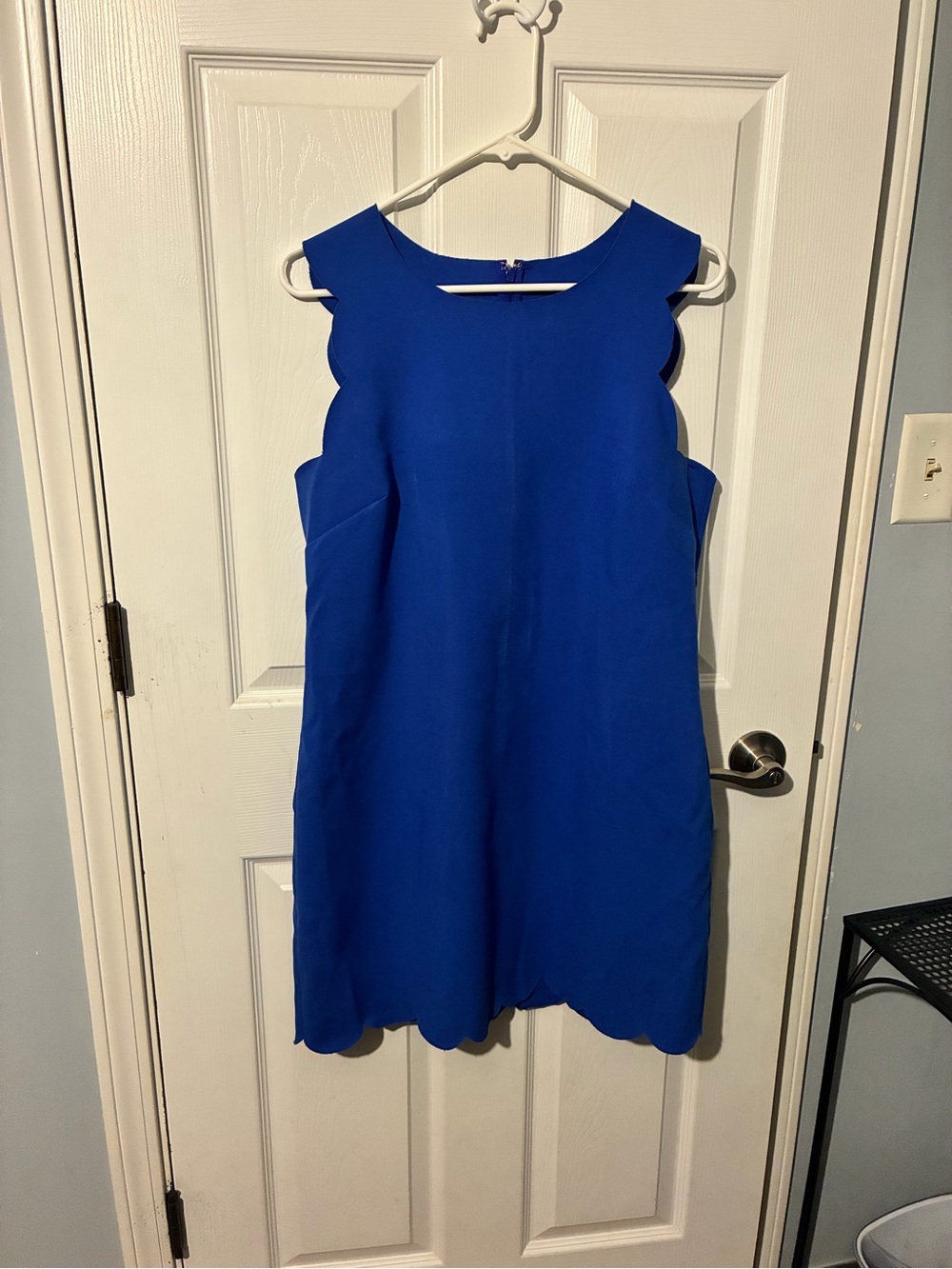 J. Crew Cobalt Blue Scallop-Edge Sleeveless Dress